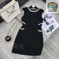 【今日WTO】Chanel Heavy Embellished Double C Logo Cutout Waist Dress シャネル 重工??ダブル C ロゴ腰部カットアウトワンピース-RL31