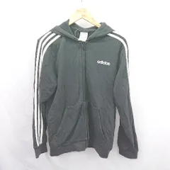 ◇ ⊇ adidas アディダス 長袖 パーカー サイズM ブラック メンズ E  【1507030015879】