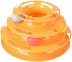 ozgram キャットトイ タワーターンテーブル＆ボール オレンジ 猫(Orange)のサムネイル