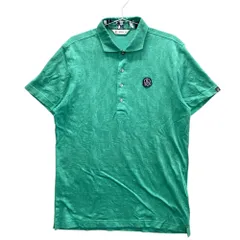 サイズ：L AND PER SE アンパスィ  半袖ポロシャツ 総柄 グリーン系 [240101521738] ゴルフウェア メンズ ストスト