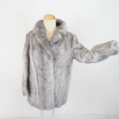 ミンクコート 毛皮 グレー レディース アウター コート