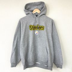 NFL TEAM APPAREL スウェット パーカー フーディー ピッツバーグ スティーラーズ ロゴ プリント 長袖 サイズ：MEN'S L位 グレー
