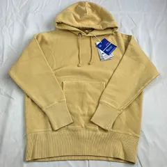 チャンピオン CHAMPION パーカー スウェット トレーナー S サイズ メンズ クロップド フーディー プルオーバー イエロー 黄色 クリーム色 クリーム オーバーサイズ 00年代 ベージュ系 無地 シンプル くすみカラー ユニセックス