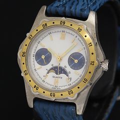Pierre cardin ダイバーズ ムーンフェイズ 稼働 新品電池 - メルカリ
