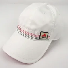 アディダス キャップ ロゴ 刺繍 ゴルフ 帽子 ブランド レディース ﾜﾝサイズ ホワイト adidas 【中古】