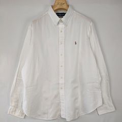 ラルフローレン 長袖シャツ コットン オックスフォード ボタンダウン XXL CLASSIC FIT WHITE