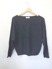 ◇ ⊇ INED イネド ボートネック 長袖 ニット セーター サイズF ネイビー レディース E  【1505290031660】