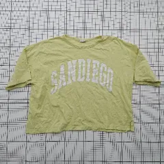 ◇ ⊂ Champion チャンピオン 子供服 キッズ カジュアル 半袖 プリントTシャツ サイズ150 イエロー系 レディース E  【1508200020884】