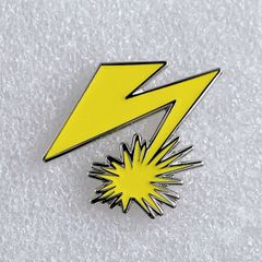 BAD BRAINS バッド・ブレインズ "Lightning Bolt" ライトニングボルト 稲妻 ピンバッジ - Hardcore punk ハードコアパンク Reggae レゲエ Dub ダブ