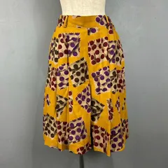 Christian Dior SPORTS クリスチャンディオール キュロットスカート プリーツ ウール/シルク ドット柄 幾何学 デザイン 総柄 ウエストゴム入り ヴィンテージ ビンテージ L