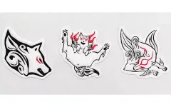 【中古】シール・ステッカー アマテラスもふもふステッカーセット(3枚組) 「大神 スペシャルコレクション」 イーカプコン限定