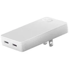 【新品 未使用 未開梱】 CIO　PD対応AC充電器 USB Type-C×2ポート GaN [2ポート /USB Power Delivery対応 /Smart IC対応 /GaN(窒化ガリウム) 採用]　CIO-G67W2C-S-WHのサムネイル