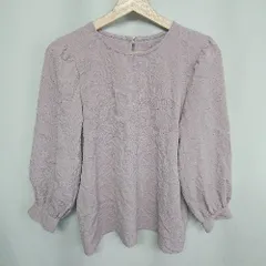 ◇ ⊇ DRESKIP 花柄 八分袖 ブラウス サイズL ピンク レディース E  【1409240067900】