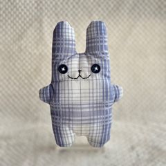 うさぎのぬいぐるみ　ピンクのフニータ ピンクチェックのちびフニータ（うさぎのぬいぐるみ） | iichi