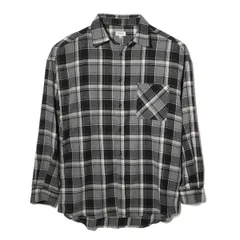 ネルシャツ メンズ ルーズフィット チェックシャツ メンズ 長袖 シャツ ソリッドカラーシャツ チェック ネルシャツ フランネルシャツトップス 長袖 ネルシャツ アメカジ COLOR-B 81300