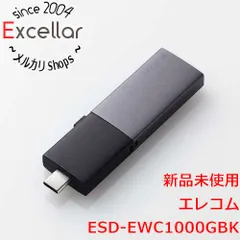 [bn:5] ELECOM　外付けポータブルSSD ESD-EWC1000GBK　ブラック　1TBのサムネイル