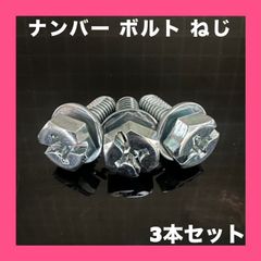 新品★ナンバー ボルト ネジ★3本セット★普通自動車 などに