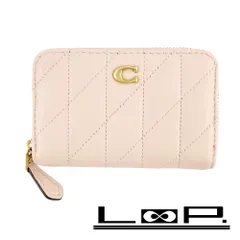 ■美品■　コーチ スモールジップアラウンドカードケース ピローキルティング 財布 コンパクト レザー ピンク CM505 【365942】7
