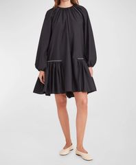 【新品未使用】 Merlette EMILE DRESS エミール サイドティアード ドレス ブラック マーレット ワンピース