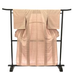 紬/単衣/ピンク/松葉/未使用品/仕立上がり/適応身長154～161㎝/10783