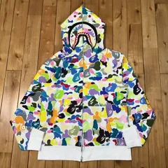 マルチカモ シャークパーカー Lサイズ shark full zip hoodie a bathing ape BAPE multi camo エイプ ベイプ アベイシングエイプ