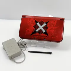 New ニンテンドー 3DS LL モンハンクロス レッド 遊べるセット 動作確認済み 3ds ds DS 任天堂 3dsll