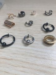 【在庫処分】 イヤーカフ フェイクピアス 10点セット メンズ fp-995