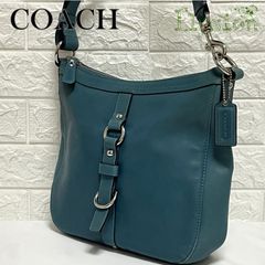 ★COACH★ コーチ ワンショルダーバッグ F14018 肩掛け 本革 レザー ブルー ショルダーバッグ