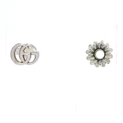 GUCCI ダブルG ピアス 未使用 (右) 使用済み(左) 中古・古着通販】GUCCI (グッチ) クリスタルダブルGピアス