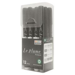 ルプルームマーカー黒軸　グレートーン１２色Ｄセット