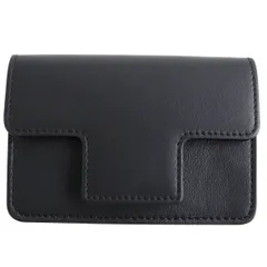 未使用品●TOMFORD トムフォード レザー ロゴ金具入り ロゴデザイン カードケース/名刺入れ ブラック イタリア製 箱/保存袋付き メンズのサムネイル