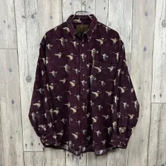OLD NORTH RIVER 90s ノースリバー 総柄 コーデュロイ シャツ