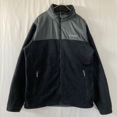 【海外規格M】古着　Columbia　フリースジャケット　フルジップ　刺繡ロゴ