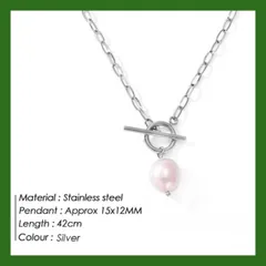 在庫処分Sale 淡水パール　ネックレス　シルバー