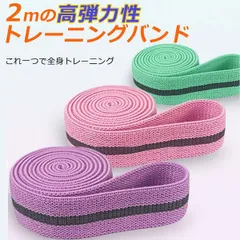 エクササイズバンド トレーニング 筋トレ ダイエット 使い方 おすすめ３本セットのサムネイル