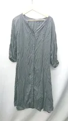 ◇ ◎ OLIVE des OLIVE オリーブ・デ・オリーブ 七分袖 ロング丈 ワンピース サイズM ダークグレー レディース E  【1408060004713】