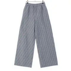フェンディ 25年新作 コットン デニム ズッカ柄 シャンブレー パンツ ボトムス ワイド FLP869 ライトブルー 38【中古】のサムネイル
