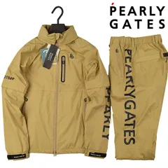 0 新品 パーリーゲイツ ビッグロゴ 半袖にもなる! レインジャケット ベージュ 0 新品 パーリーゲイツ ビッグロゴ 半袖にもなる! レイン