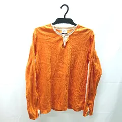 ◇ TAKEO KIKUCHI タケオキクチ クルーネック　無地 長袖 ロングTシャツ サイズ2 オレンジ メンズ E  【1211150014260】