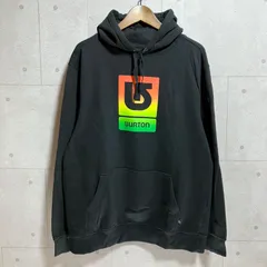 BURTON バートン ロゴ プリント パーカー フーディ プルオーバー スウェット トップス 裏微起毛 L ブラック 黒 メンズ SG326-11