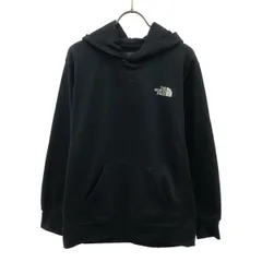 THE NORTH FACE ザノースフェイス NT12035 ロゴ刺繍 長袖 スウェットパーカー S ブラック アウトドア プルオーバー NT12035 メンズ 古着