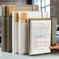 ルーズリーフノートブックa4a5b5交換可能なリフィルバインダーリングプランナーブジョー6スタイル利用可能なオフィス学用品文房具