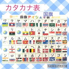 国旗　五十音　ひらがな表　家庭学習