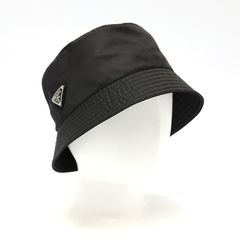 プラダ / PRADA　Re-Nylon トライアングル ロゴ バケットハット　2HC137　ナイロン　ブラック　# XXL　【中古】 商品番号 S-158670