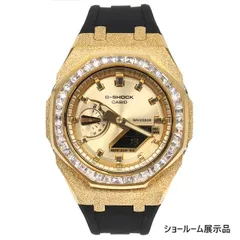 G-SHOCK ゴールド ホワイト腕時計　ジルコニアカスタム❢ 楽天市場】G-SHOCK GA2100gb GARISH ゴールド メタル 全面CZ