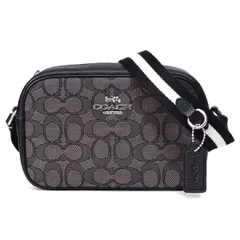 コーチ バッグ COACH ジャガード レザー シグネチャー ジェイミー ミニ カメラバッグ クロスボディー ショルダーバッグ スモーク×ブラックマルチ CO927