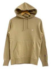 Champion (チャンピオン) プルオーバーパーカー 長袖 ワンポイントロゴ刺繡 C3-Q101 M ベージュ メンズ/004