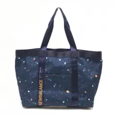 【美品】ニューバランスゴルフ ビッグトートバッグ ネイビー×オレンジ 総柄 ロッカーバッグゴルフ New Balance