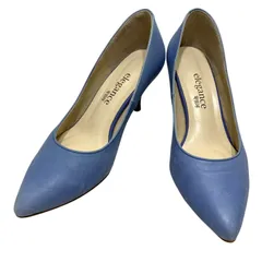 【美品】エレガンス卑弥呼 (22) パンプス ポインテッドトゥ 切り返し ヒール 本革 レザー 希少カラー