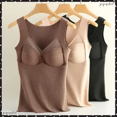 発熱タンクトップ レディース 保温防寒カップ付き インナートップ 重ね着 冷え対策ブラトップ 暖かい 防寒 キャミソール 発熱インナー冬 おしゃれナイトブラストレッチインナー あったか下着 秋冬 無地インナーウェア xzjhoqn#